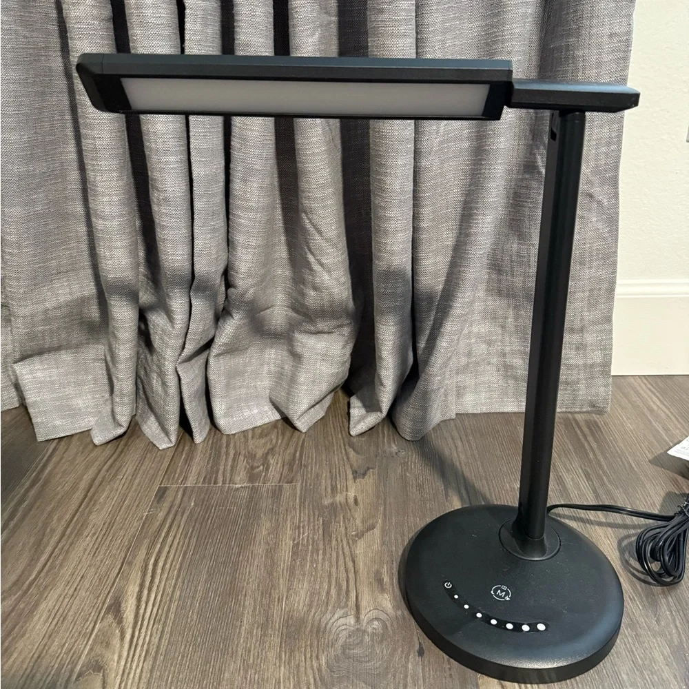 Sleek Adjustable Black LED Table Lamp